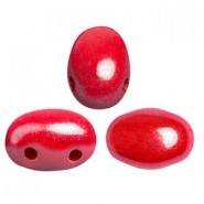Les perles par Puca® Samos kralen Opaque coral red luster 93200/14400